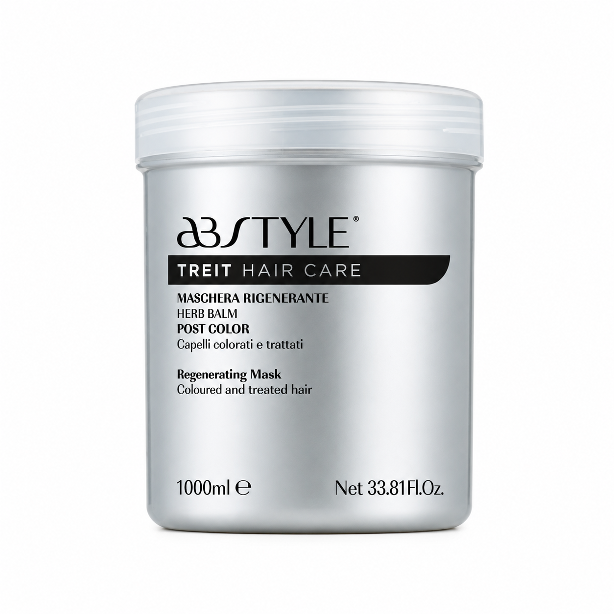 AB Style Treit Hair Care Maschera Rigenerante Post Color Herb Balm 1000 ml – Capelli Colorati e Trattati
