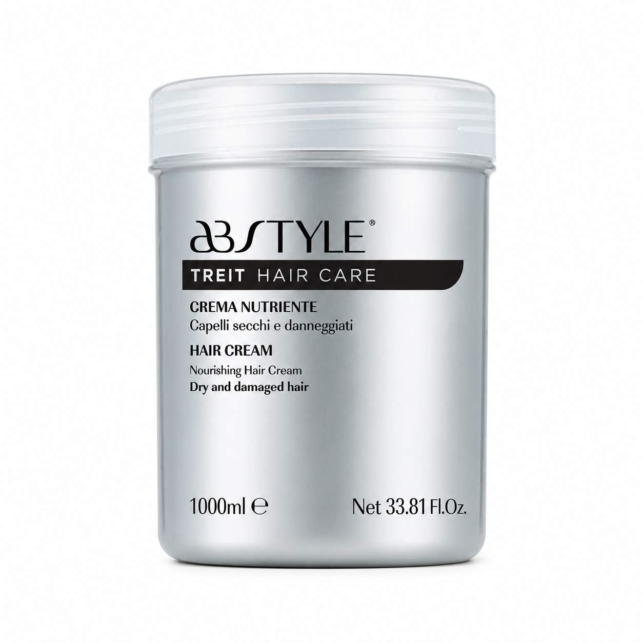 AB Style Treit Hair Care Crema Nutriente 1000 ml – Trattamento Professionale per Capelli Secchi e Danneggiati