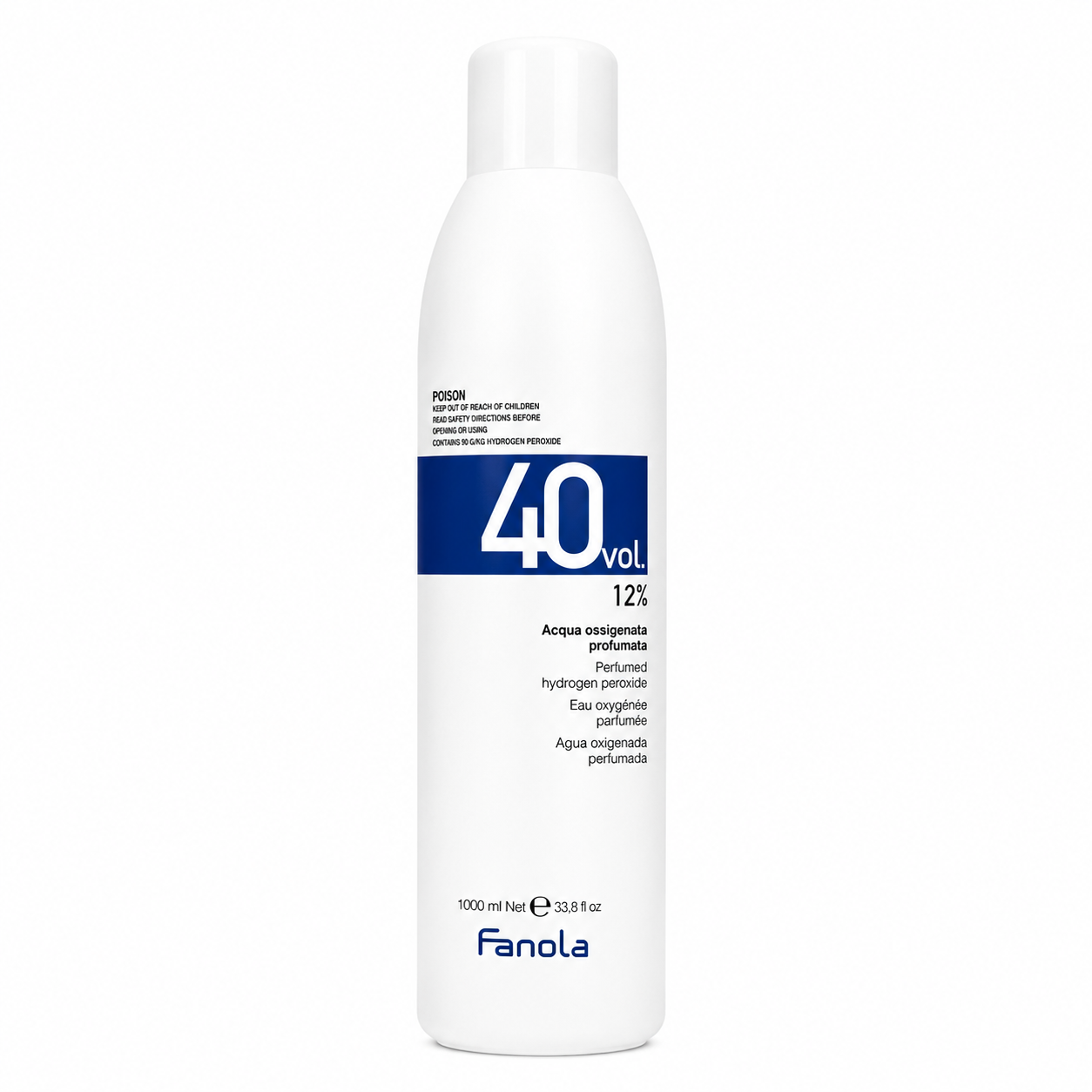 Fanola Acqua Ossigenata Profumata 40 Volumi 12% 1000 ml – Emulsione Ossidante Professionale