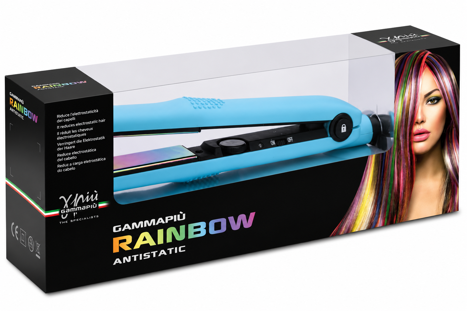 Gamma Più Rainbow Piastra Professionale Antistatica 230°C